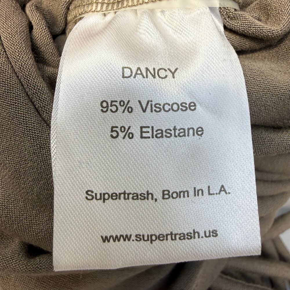 SuperTrash Dress Women's M Grey Mist (Brown) Dancy Rouched Sides NWT - Picture 10 of 13